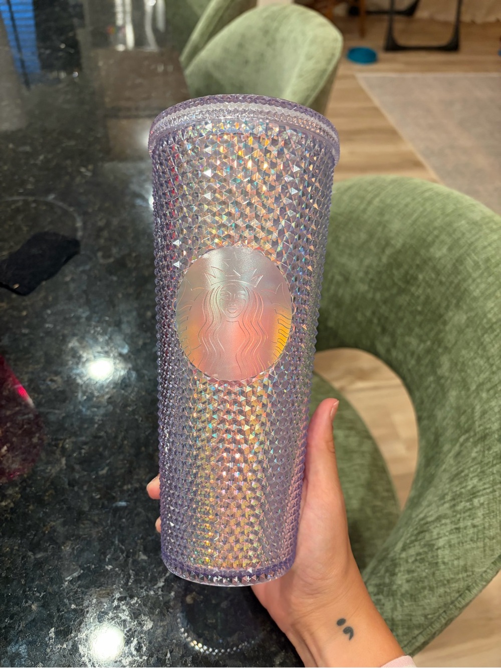 Starbucks Iridescent Lavender Studded Tumbler